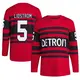 Men's Nicklas Lidstrom Detroit Red Wings ＃5 Authentic Red Reverse Retro 2.0 Jersey