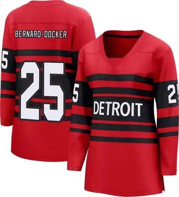 Women's Jacob Bernard-Docker Detroit Red Wings ＃25 Breakaway Red Special Edition 2.0 Jersey