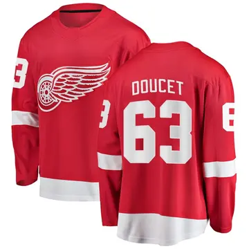 Youth Alexandre Doucet Detroit Red Wings ＃63 Breakaway Red Home Jersey