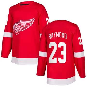 Youth Lucas Raymond Detroit Red Wings ＃23 Authentic Red Home Jersey