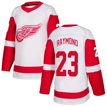 Youth Lucas Raymond Detroit Red Wings ＃23 Authentic White Jersey