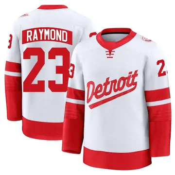 Youth Lucas Raymond Detroit Red Wings ＃23 Premium White 2025 Stadium Series Jersey